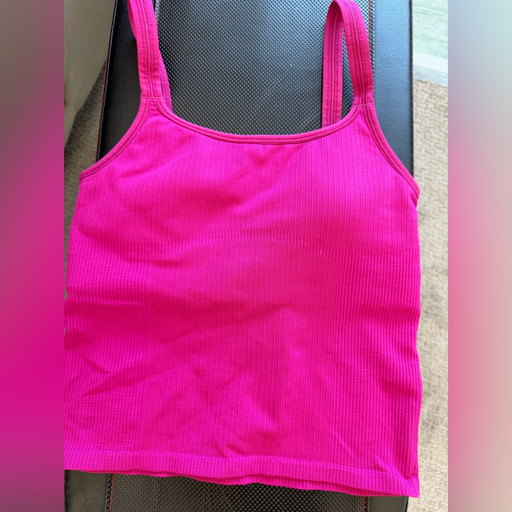 Lululemon Hot Pink Ribbed Tank Top - Women